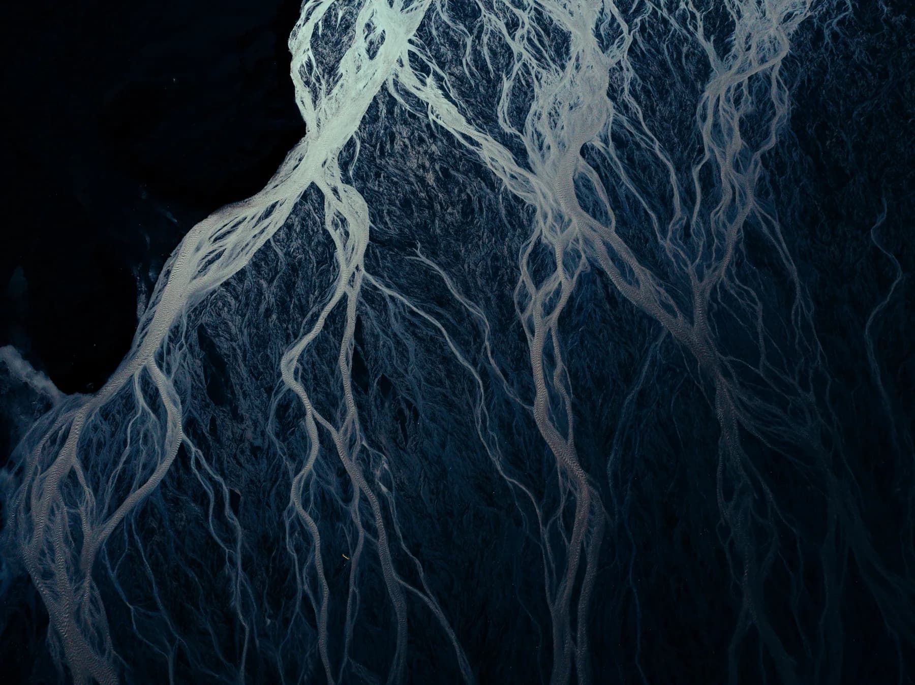 Braided river channels, the visual inspiration behind Vibetribe's identity